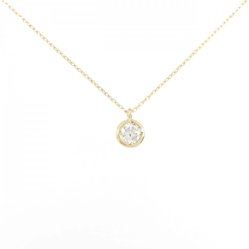 K18YG Solitaire Dây chuyền kim cương 0.42CT - Hàng hiệu Chính hãng 859074