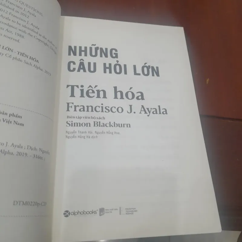 Francisco J. Ayala - TIẾN HÓA, những câu hỏi lớn 1029704