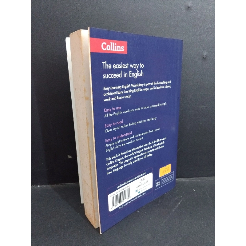 Easy learning English Vocabulary mới 90% bẩn bìa, ố vàng HCM0412 Collins HỌC NGOẠI NGỮ 918252