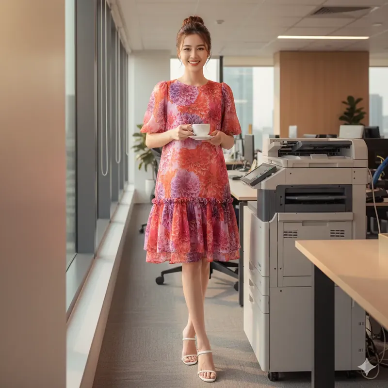 Đầm voan hoa 709186