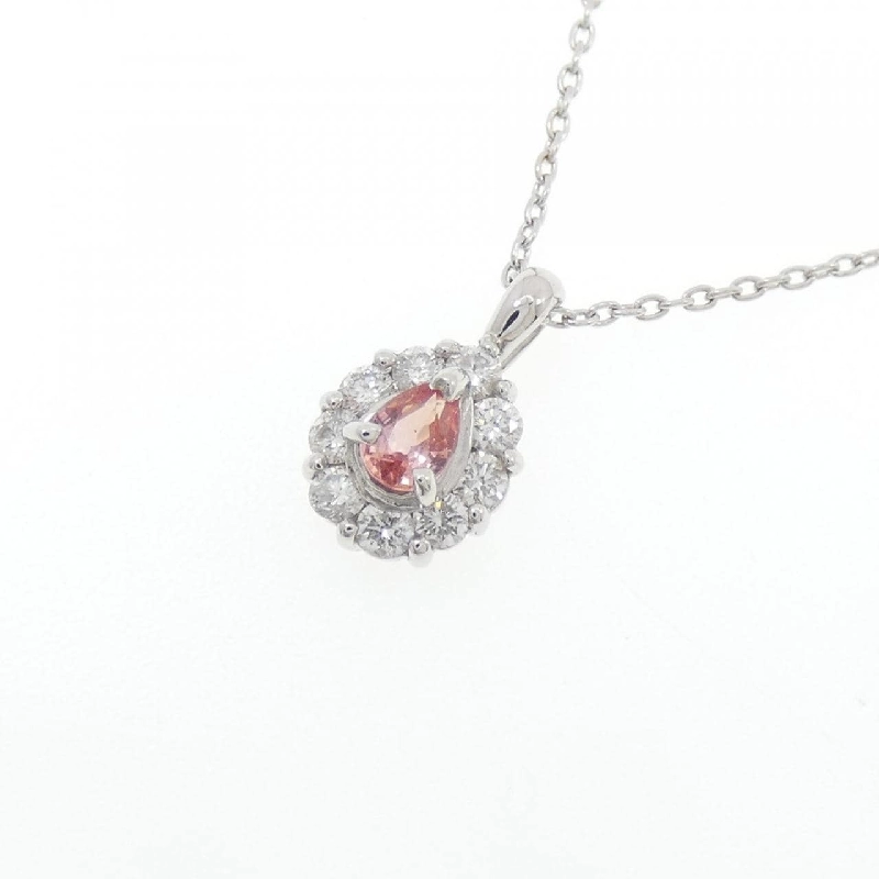 K18WG Sapphire Padparadscha Necklace 0.144CT - Hàng hiệu Authentic 857590