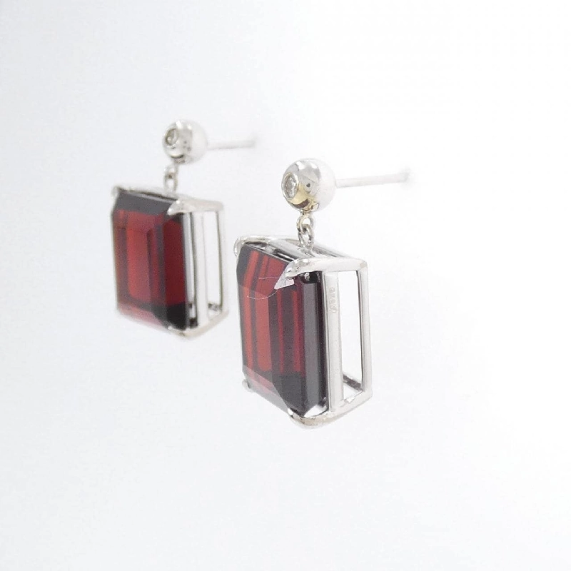 K18WG Garnet Bông tai - Hàng hiệu Chính hãng 868809