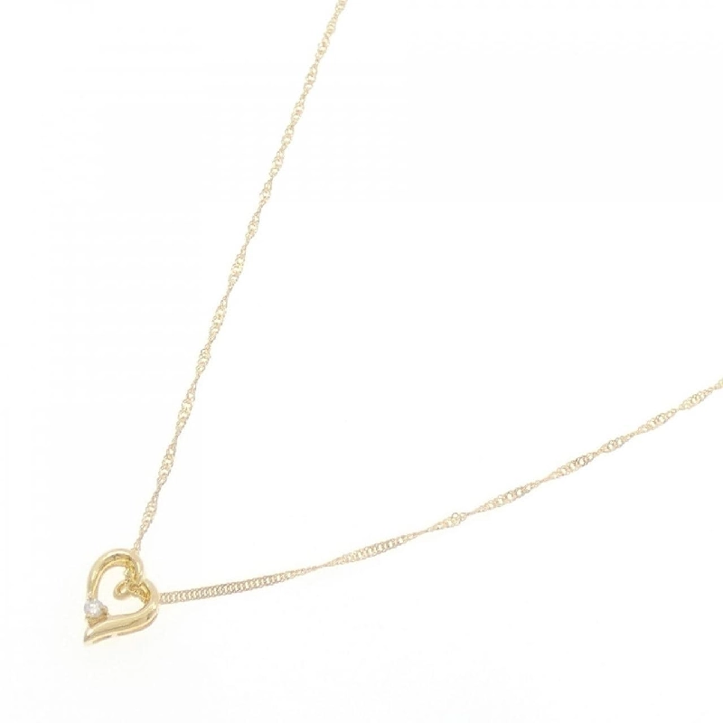 K18YG Dây chuyền kim cương hình trái tim 0.02CT - Hàng hiệu Authentic 856491