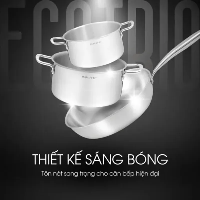 Bộ nồi chảo Kalite Eco Trio 🍳 chống dính siêu bền – nấu ngon chuẩn nhà hàng 708827