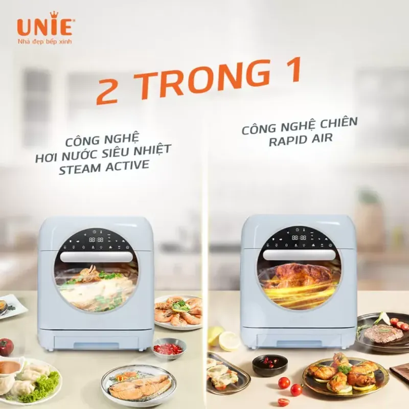Nồi chiên hơi nước UNIE STEAM COLOR dung tích 15L – chiên hấp 2 trong 1 600050