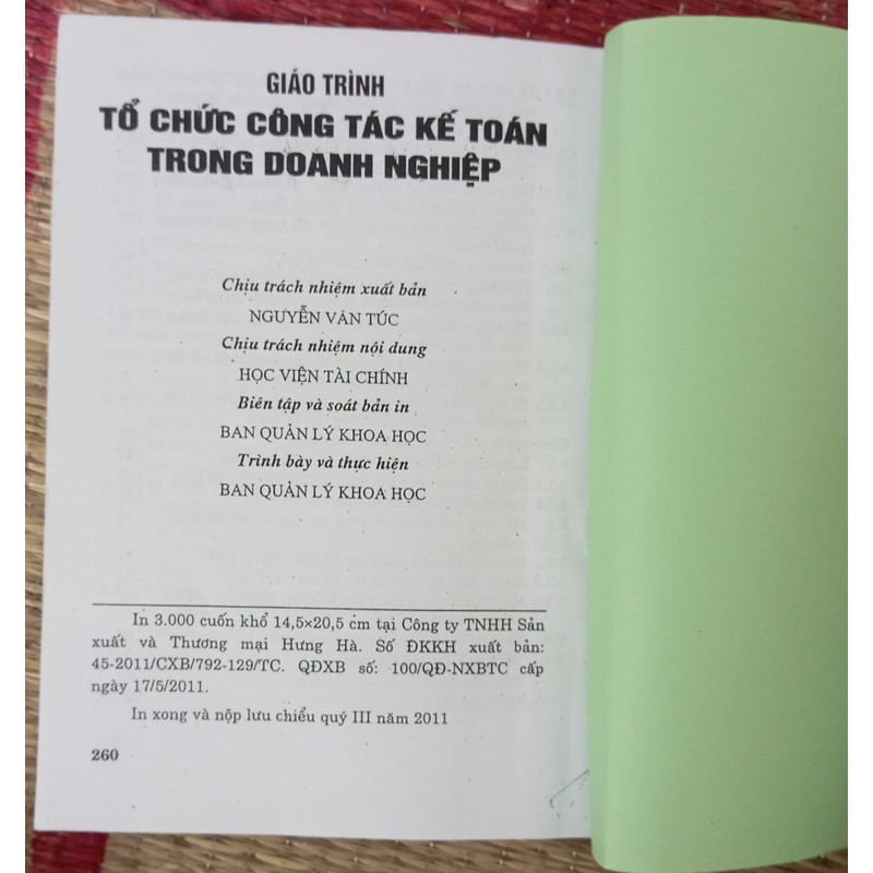 Giáo trình Tổ chức công tác kế toán trong doanh nghiệp 144383