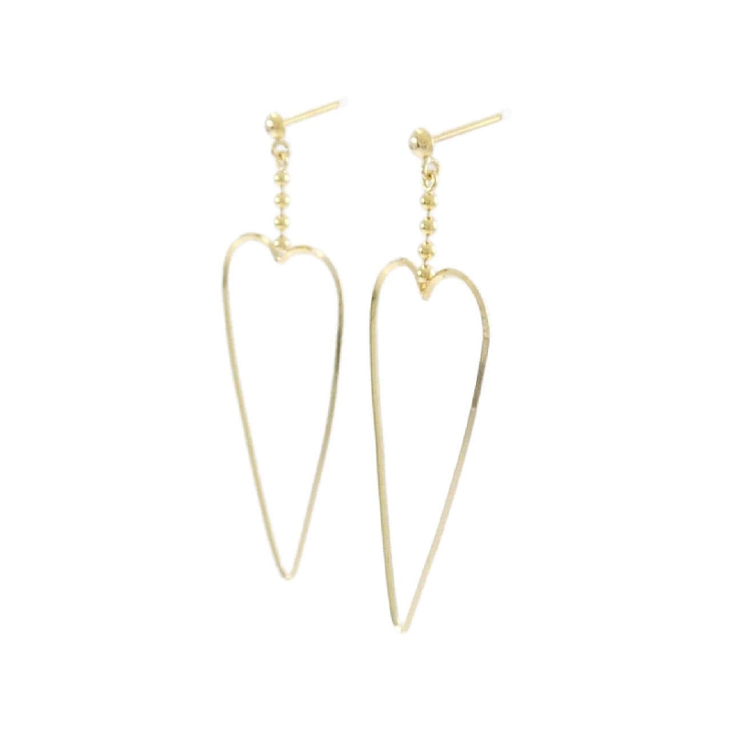 K18YG Bông tai hình trái tim - Hàng hiệu Chính hãng 870730