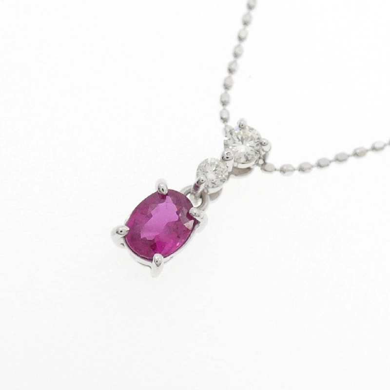 K18WG Dây chuyền ruby 0.38CT - Hàng hiệu Chính hãng 857681