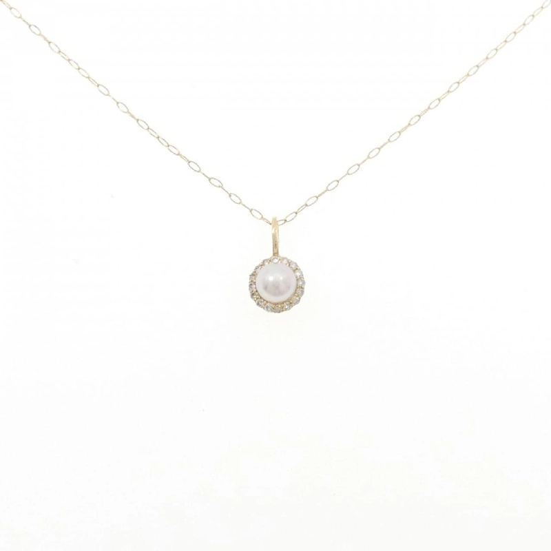 K18YG Ngọc trai Akoya Dây chuyền 4mm - Hàng hiệu Chính hãng 856509