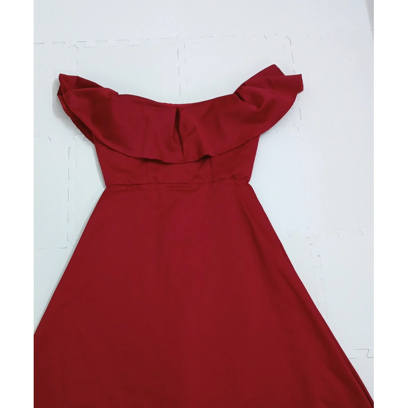 Váy trễ vai - đỏ sẫm 305667