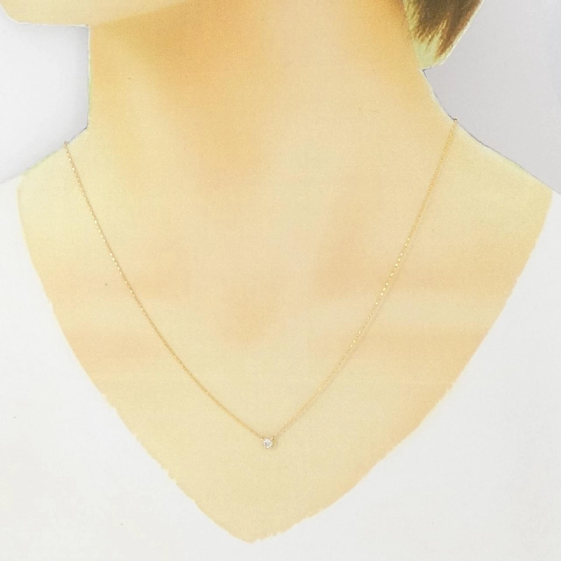 Dây chuyền kim cương K18YG 0.08CT - Hàng hiệu Authentic 861630