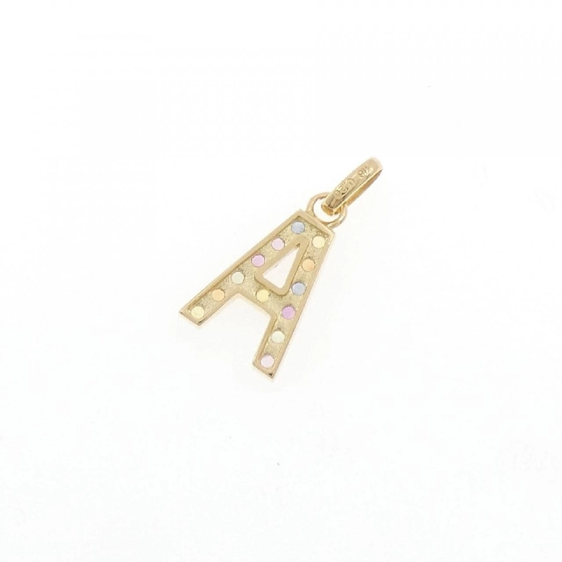 K18YG Chữ cái A Mặt dây chuyền Sapphire 0.20CT - Hàng hiệu Chính hãng 864235