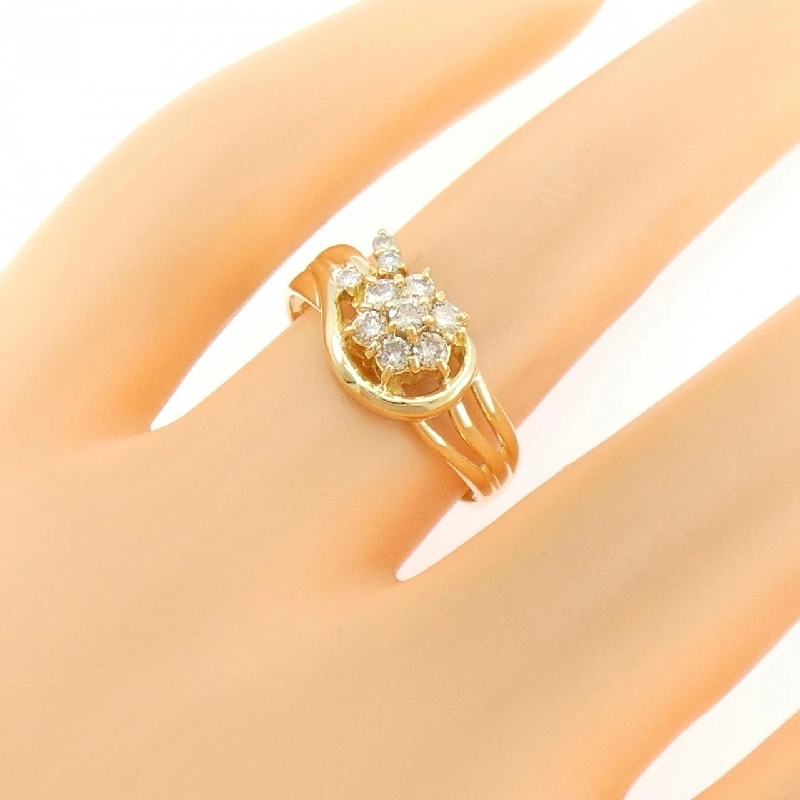 Nhẫn kim cương hoa K18YG 0.30CT - Hàng hiệu Authentic 854086