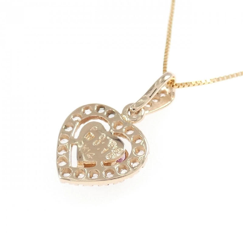 K14PG Dây chuyền hình trái tim Sapphire 0.56CT - Hàng hiệu Chính hãng 856129