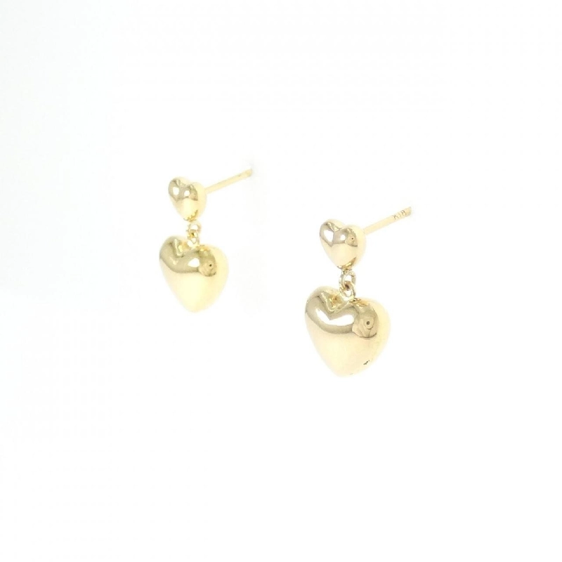 K18YG Bông tai hình trái tim - Hàng hiệu Chính hãng 874045