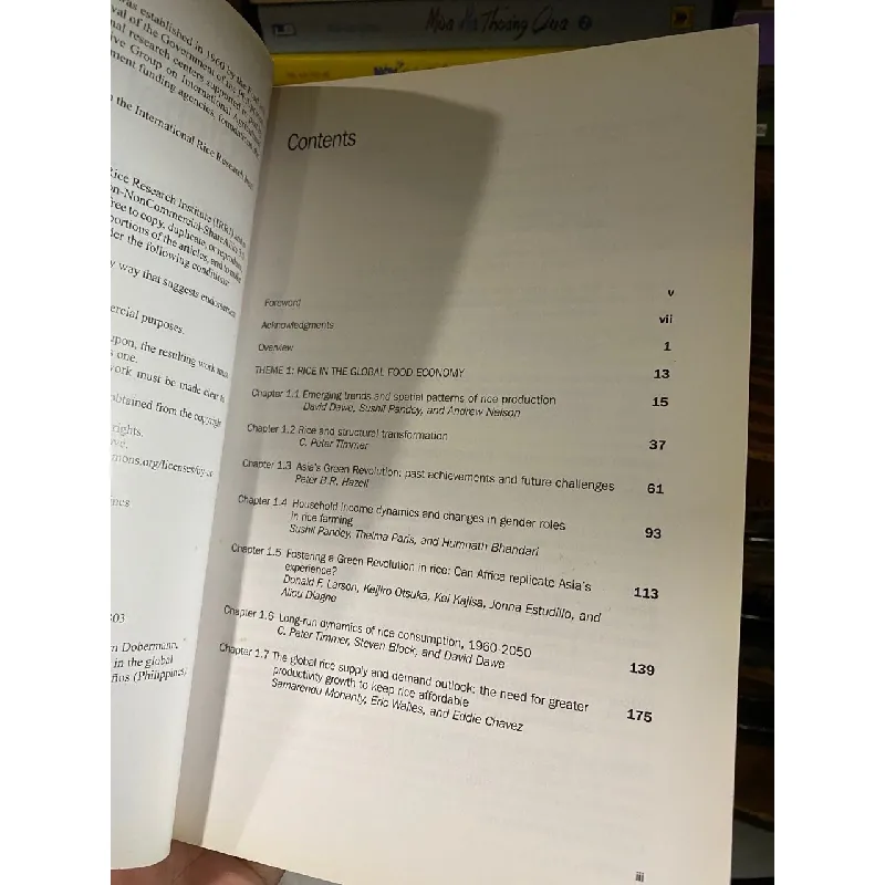 Rice in the Global Economy: Strategic Research and Policy Issues for Food Security 706820