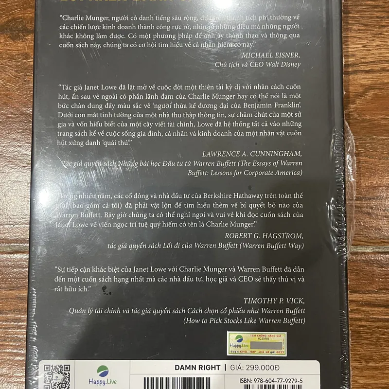 Vén Màn Bí Ẩn Về Tỷ Phú Charlie Munger Cánh Tay Phải Của Warren Buffett - Damn Right ! K3 628042