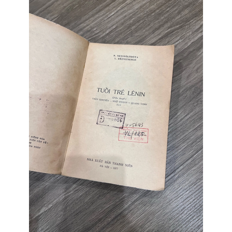 Tuổi trẻ của Lê-nin (xb 1977) 526043