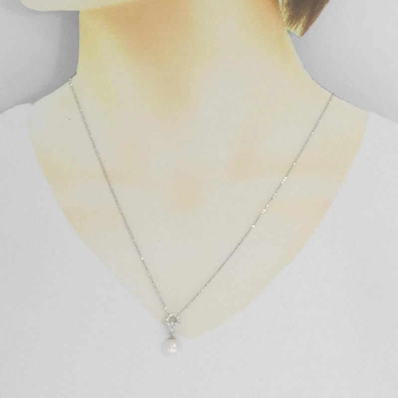 K18WG Dây chuyền ngọc trai Akoya 7.2mm - Hàng hiệu Chính hãng 857393