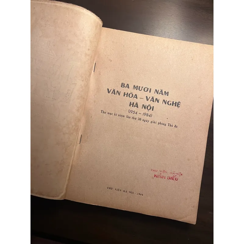 📖 Ba mươi năm văn hoá văn nghệ Hà Nội (1954-1984) Thư mục kỷ niệm ngày giải phóng thủ đô 590800