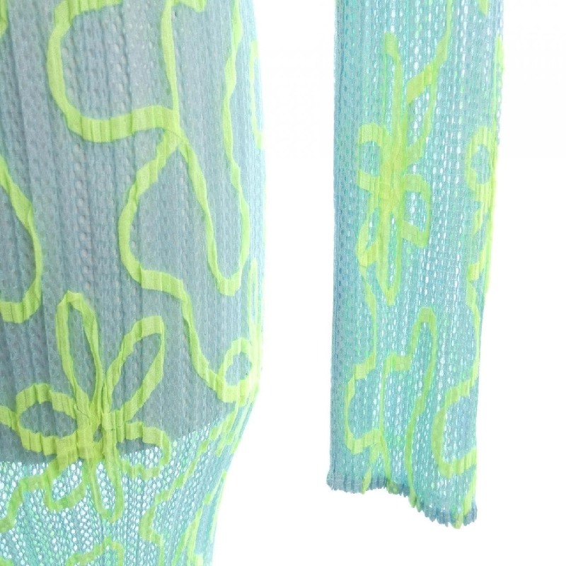 【Vintage】Pleats Please PLEATS PLEASE 2000 Băng hoa PP06-JO306 Áo cardigan dài 631401