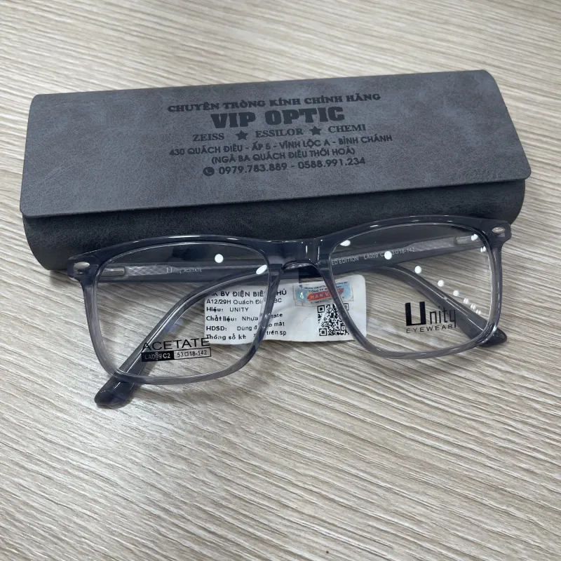Gọng kính cận Unity Eyewear NEW 98% TẶNG KÈM Hộp + Khăn lau kính chuyên dụng  990278