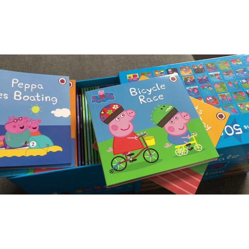 Bộ truyện Peppa pig hộp xanh 50 cuốn tiếng Anh 396685