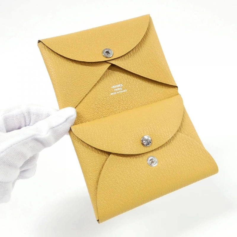 【Sản phẩm chưa sử dụng】Ví tiền Hermes Calvi Duo 082977CK 620877