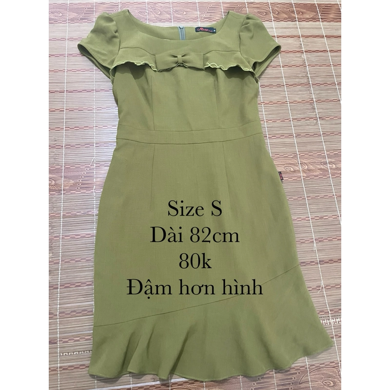 Đầm công sở xanh 453209