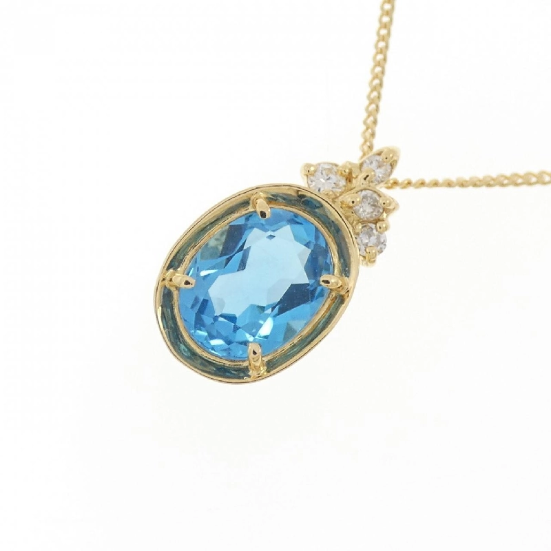 K18YG Blue Topaz Necklace - Hàng hiệu Authentic 860102