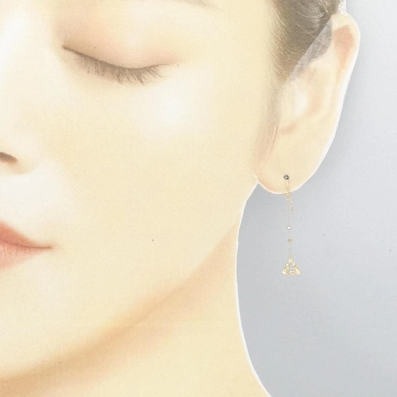 K18YG Bông tai kim cương 0.06CT - Hàng hiệu Chính hãng 872019