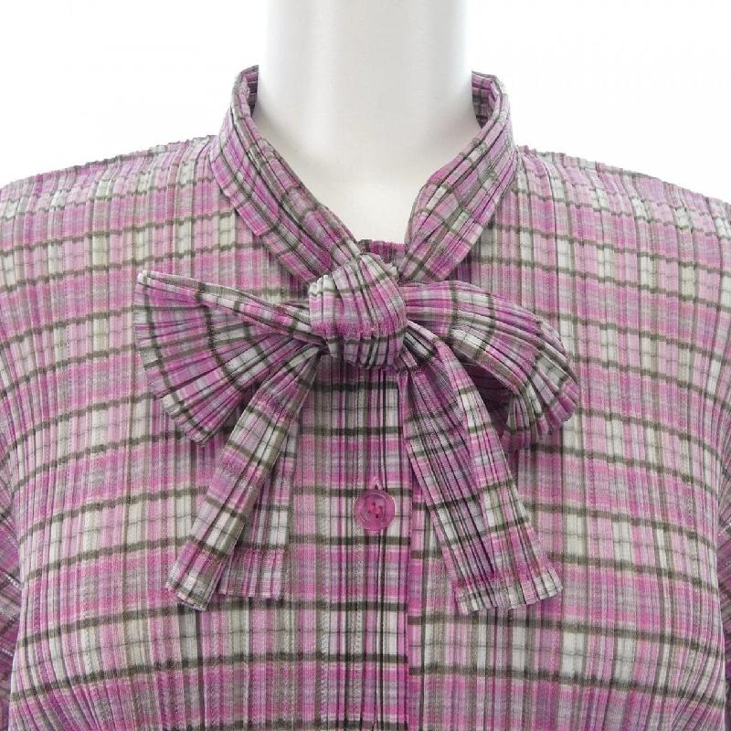 【Cổ điển】Pleats Please 2005 Kiểu kẻ sọc PP51-JJ653 7560036 Áo sơ mi 633681