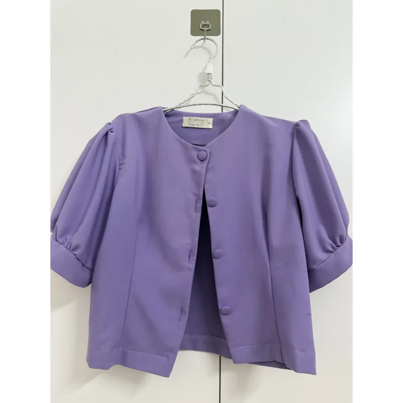 Áo sơ mi thiết kế TIT CLOTHING sz M tím hoa cà mới 95%  929871