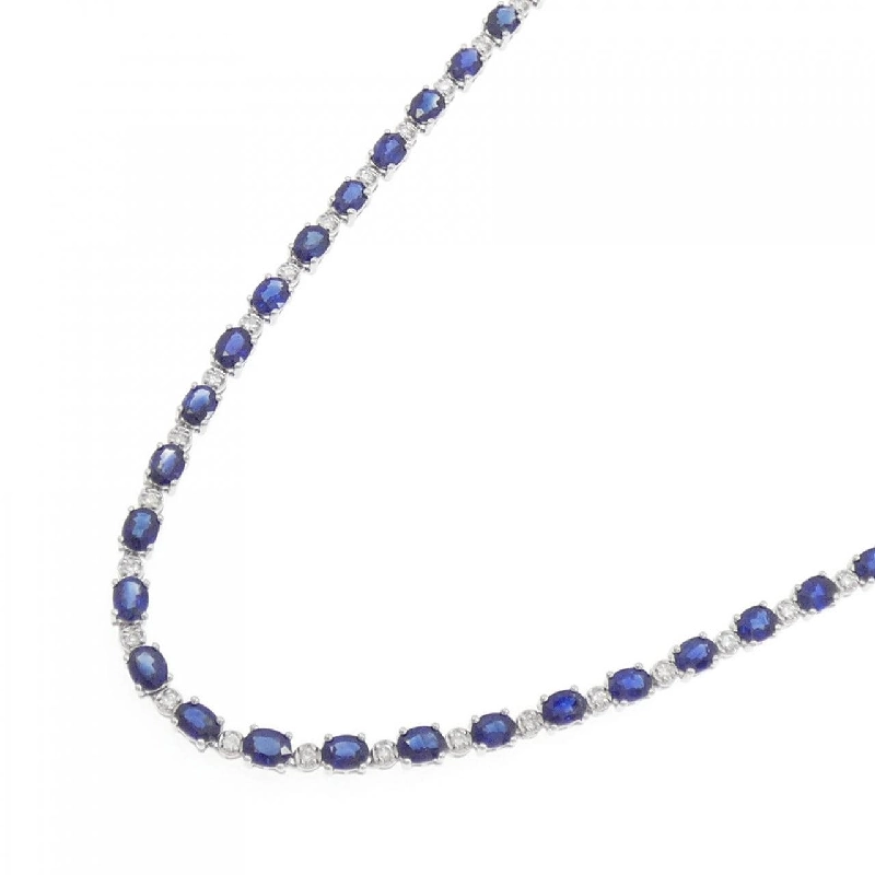 K18WG Sapphire Necklace 13.48CT - Hàng hiệu Authentic 858139