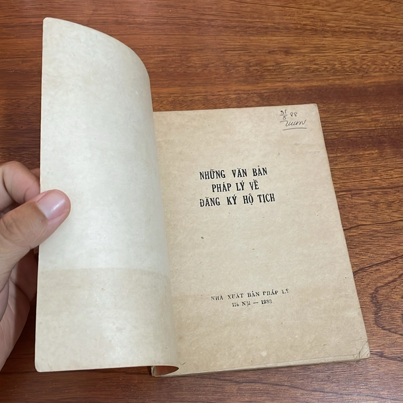 [Sách Xưa] - II Sách Pháp Lý: Những Văn Bản Pháp Lý Về Đăng Ký Hộ Tịch - 1988 503825