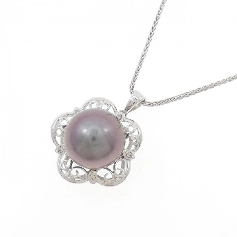 585WG/750WG Ngọc trai đen dây chuyền 11mm - Hàng hiệu Authentic 856472