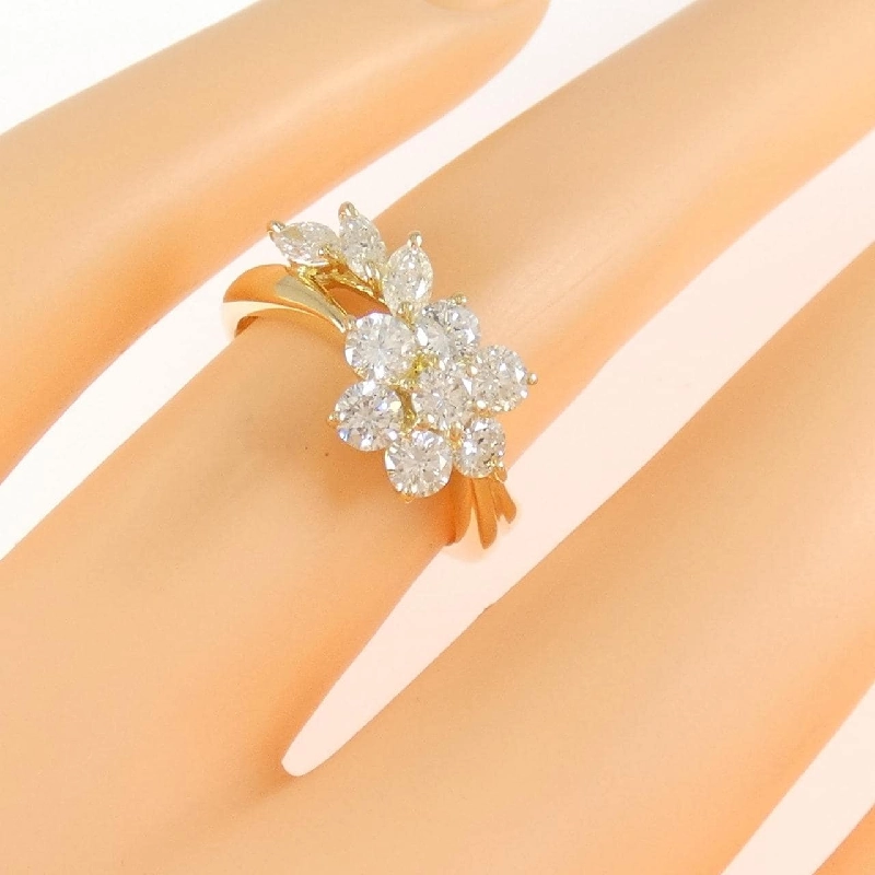 Nhẫn kim cương hoa K18YG 1.00CT 671268