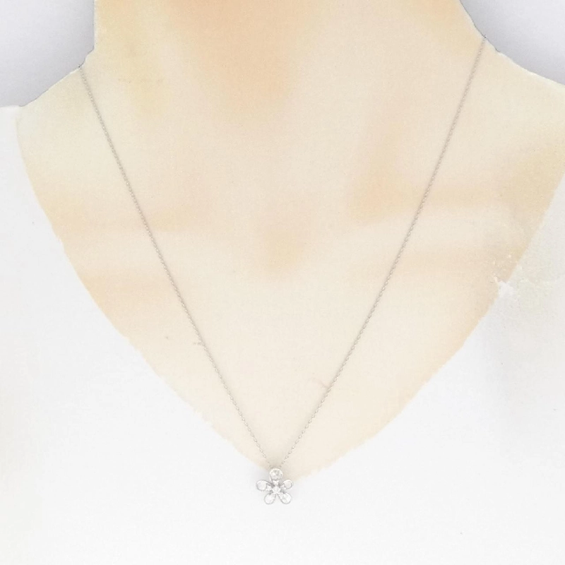 K18WG Hoa Hồng Kim Cương Dây Chuyền 0.30CT - Hàng hiệu Chính hãng 863380