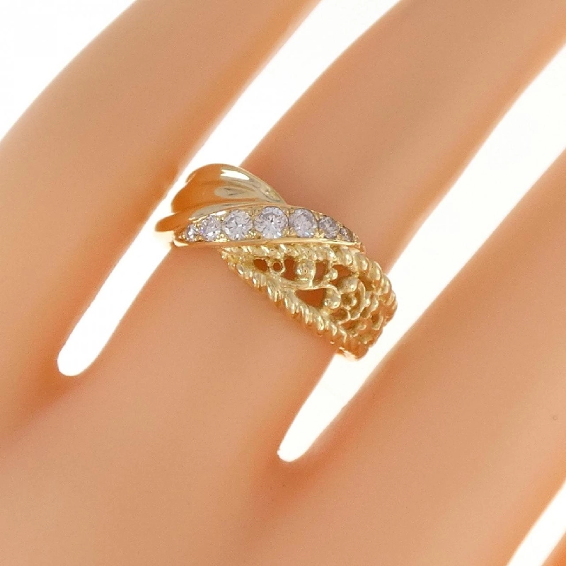 Nhẫn kim cương K18YG 0.20CT 673175