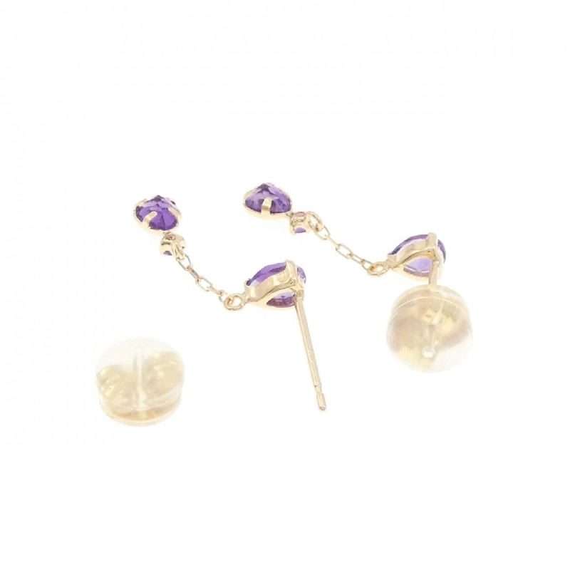 K18YG Amethyst Bông tai - Hàng hiệu Chính hãng 867541