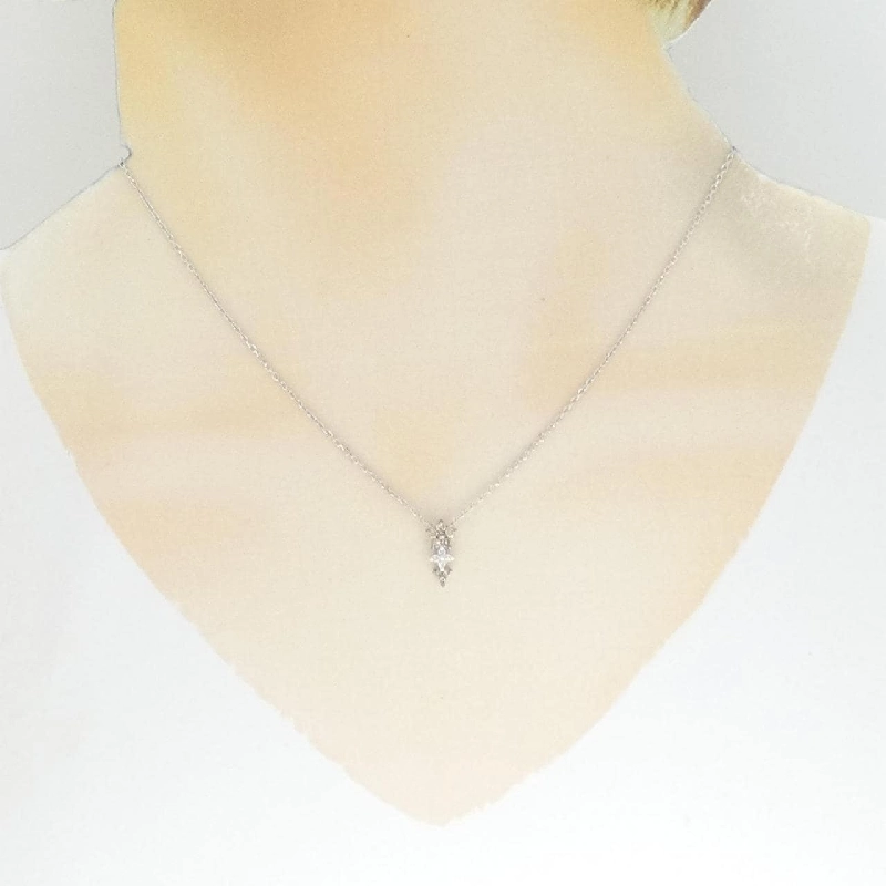 K18WG Hoa Kim Cương Dây Chuyền 0.18CT - Hàng hiệu Chính hãng 863005