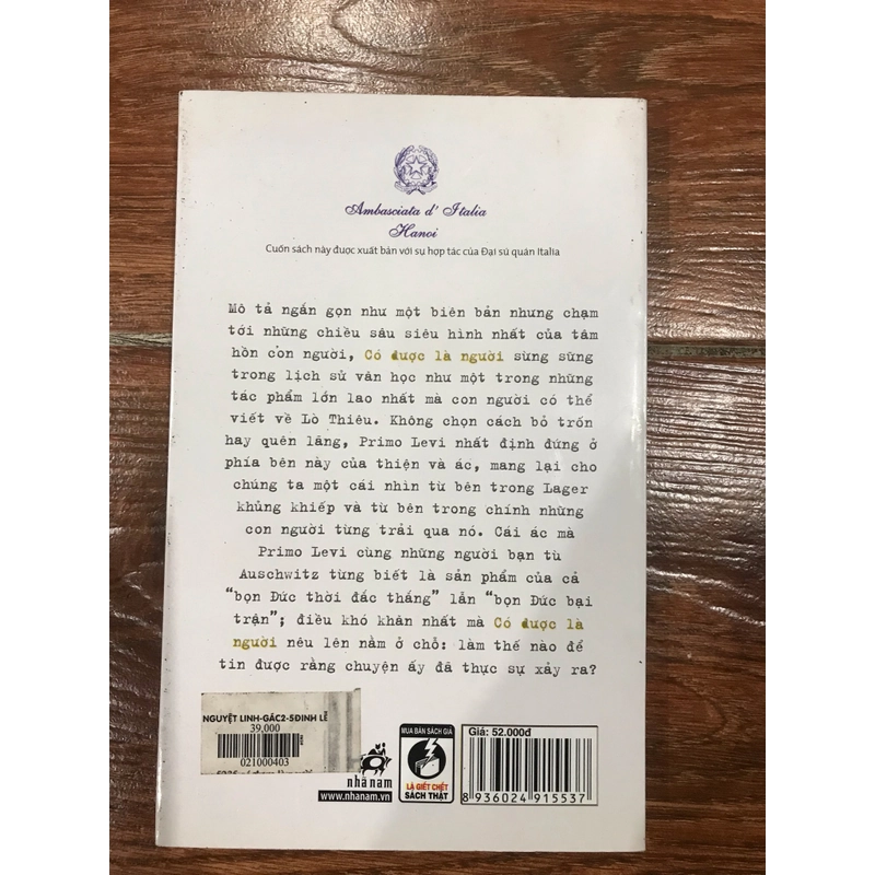 Có được là người - Primo Levi (k4) 458944