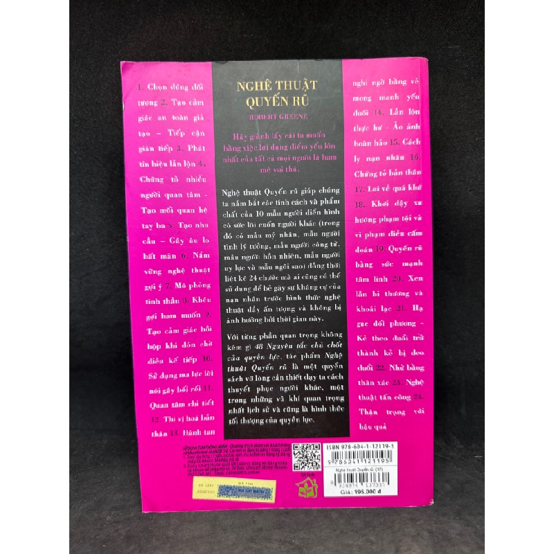 Nghệ thuật quyến rũ, 2018, Robert Greene. Mới 70% (lỗi bìa) SBM2807 62676