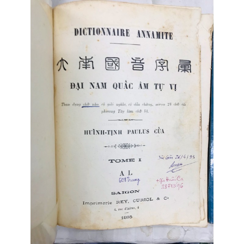 Đại nam quốc âm tự vị - Huỳnh Tịnh Của ( trọn bộ 2 tập ) 127858