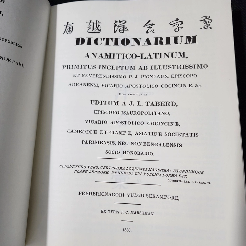 DICTIONARIUM ANAMITICO LATINUM | J.L.Taberd 500141