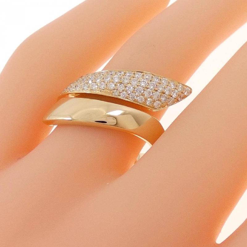 Nhẫn kim cương 750YG Pavé 0.60CT 666805