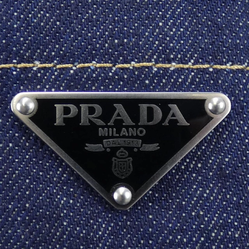 Áo sơ mi denim selvedge logo tam giác PRADA GEC068 S212 15C7 S/S - Hàng hiệu Chính hãng 893918