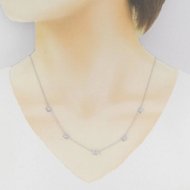 K18WG Dây chuyền kim cương 0.07CT - Hàng hiệu Chính hãng 865276