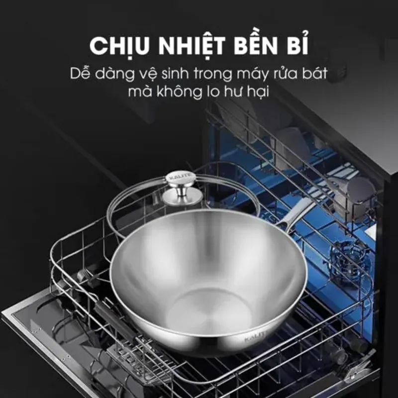 Chảo inox 304 lòng sâu Kalite KWP2501 chống dính chống xước 577456