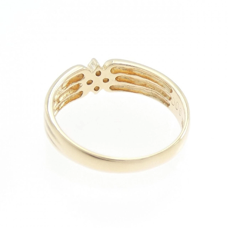 Nhẫn kim cương hoa K10YG 0.06CT - Hàng hiệu Authentic 849774